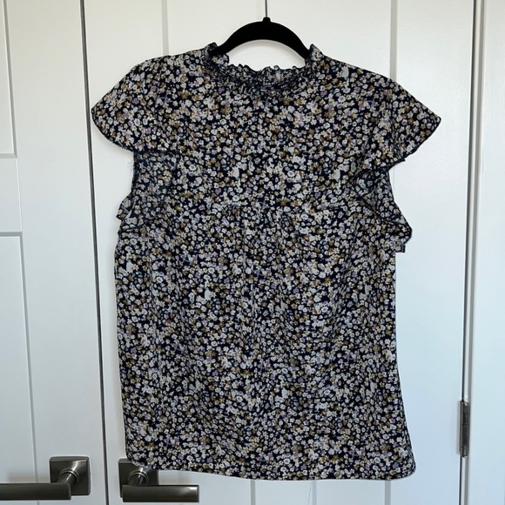 floral mock neck​